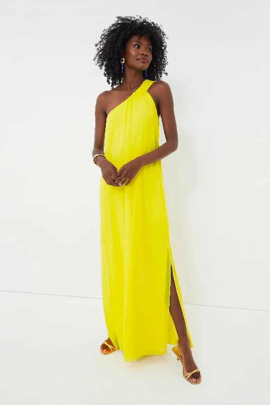 Fashion Forward Yellow Soleil Gown Vintage Look