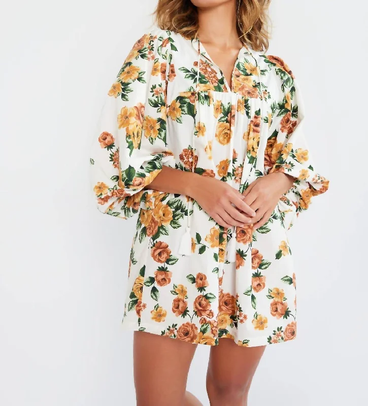 Best Deals Of The Season Daisy Dress In Antique Rose Floral Soft Textures