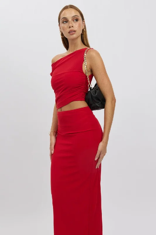 Exclusive Fashion Deals Red Bodycon Dress Maxi Mesh Bohemian Vibe