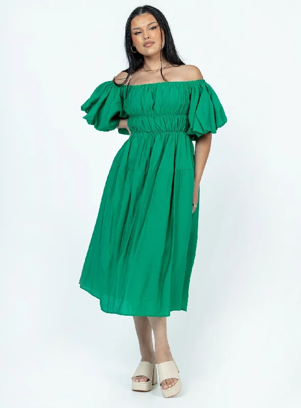 Contemporary Fashion Sale Neri Midi Dress Green Weekend Special