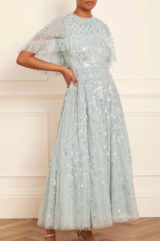 Style Redefined Sequin Dash Cape Ankle Gown Great Deals on Ethnic Cultural Wear