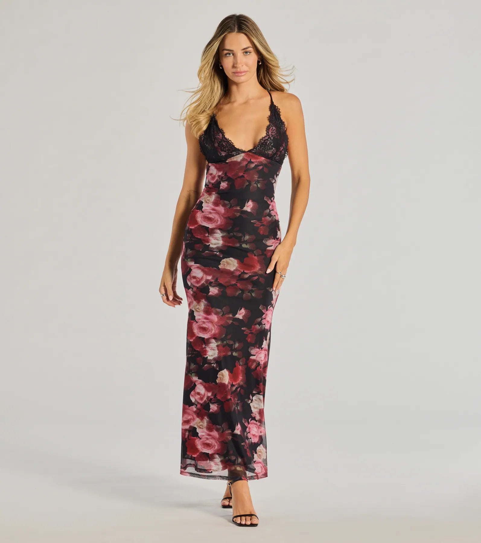 Hurry Before It'S Gone Whimsical Blooms Sleeveless Floral Maxi Dress Vibrant Prints