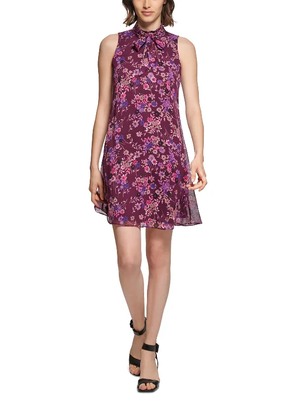 Flash Sales Womens Floral Mini Shift Dress Polished Finish