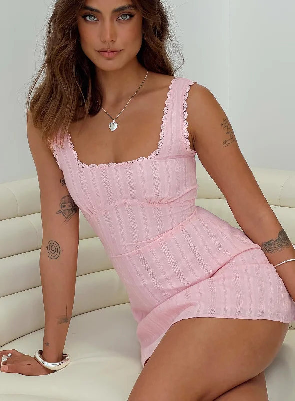 Seasonal Sale Dasha Mini Dress Pink Save on Classic Elegant Styles