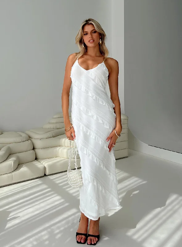 Relaxed Style Lars Maxi Dress White Refined Simplicity