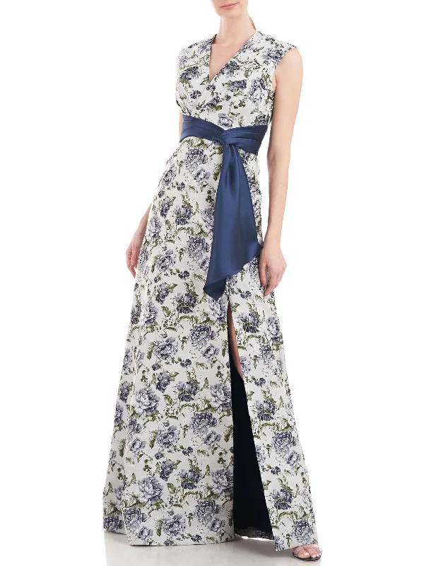 Trendy Fashion Sale Ansley Womens Floral Pleated Evening Dress Timeless Elegant