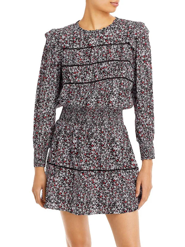 Timeless Elegance Sale Faren Womens Floral Short Mini Dress Chic Allure