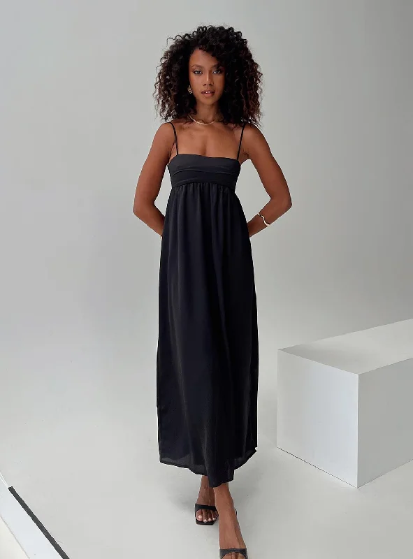 Casual Chic Deals Ortega Maxi Dress Black Playful Elegance