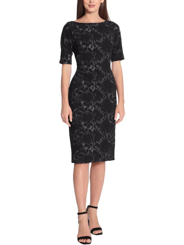 Chic & Modern Sales Womens Floral Sheath Wear to Work Dress Feminine Flow