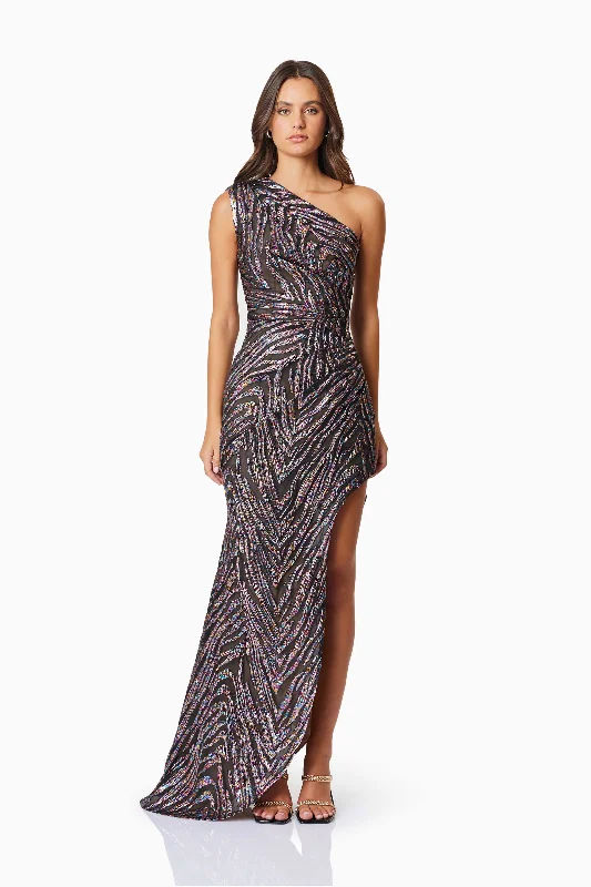 Style Without Limits Mikayla Cocktail Maxi Gown In Purple Grab Romantic Date - Night Styles Now