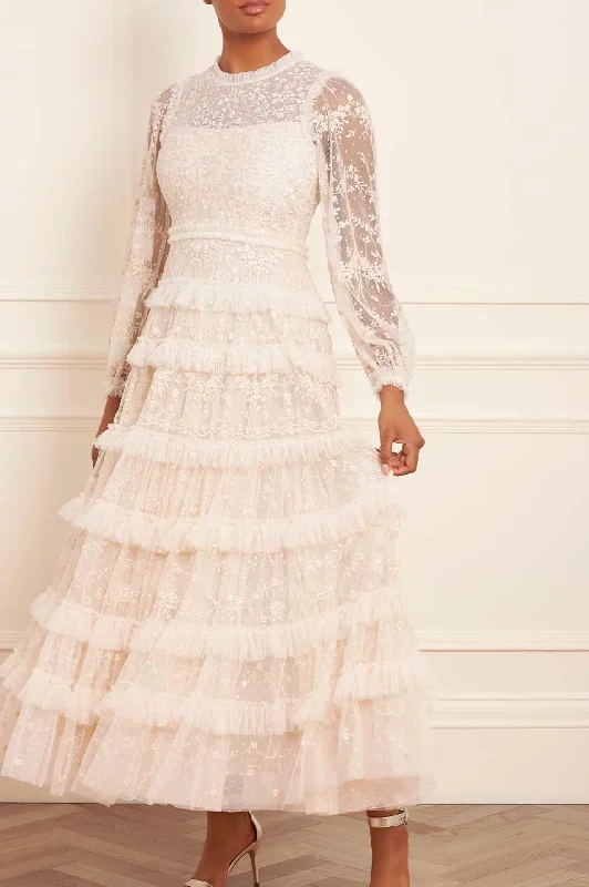 Seasonal Sale Blossom Lace Ankle Gown Bohemian Vibe