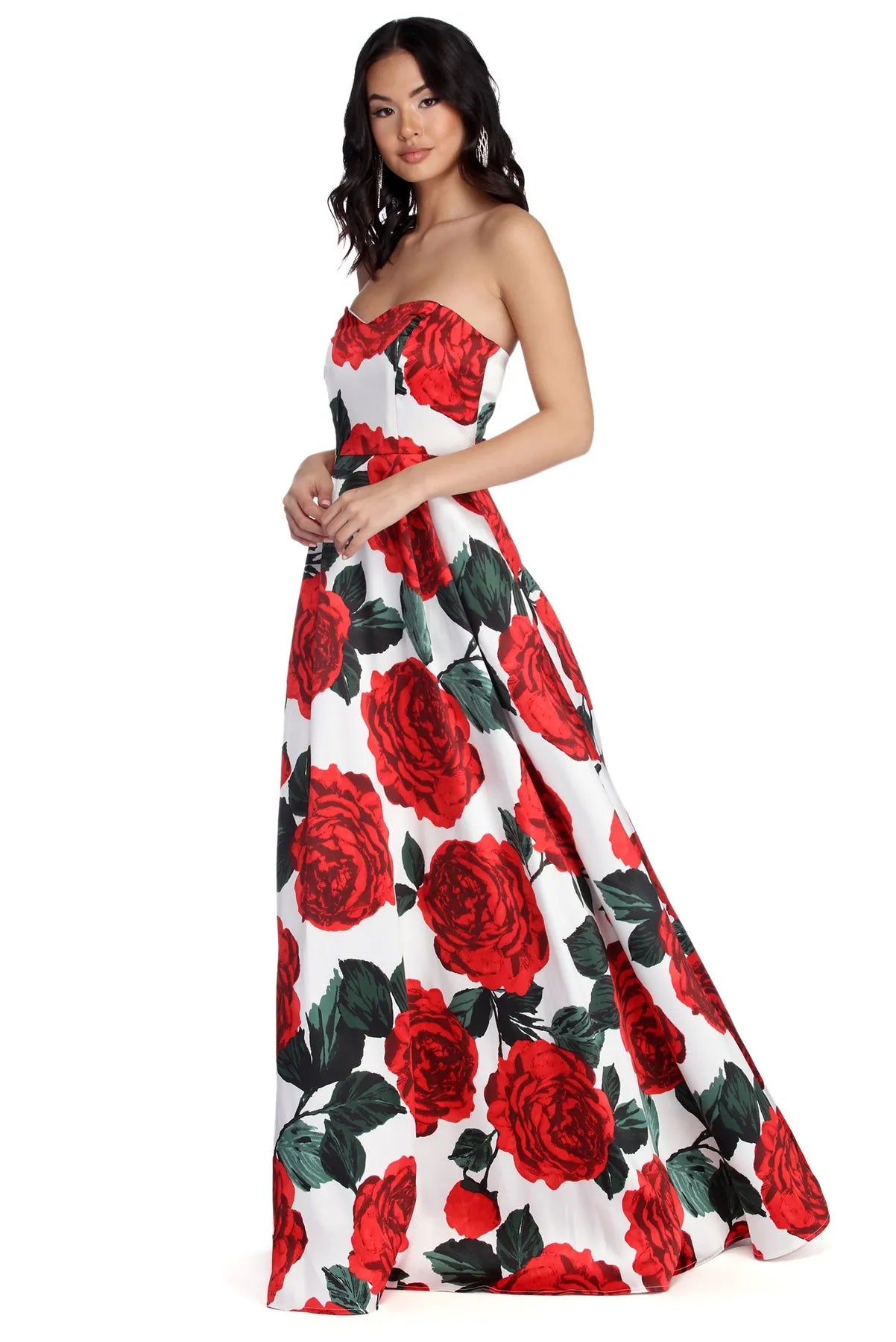 Unbeatable Deals Alayah Floral Satin Ball Gown Final Clearance