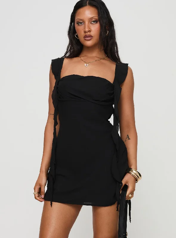 Budget Friendly Lanai Mini Dress Black Luxury Style