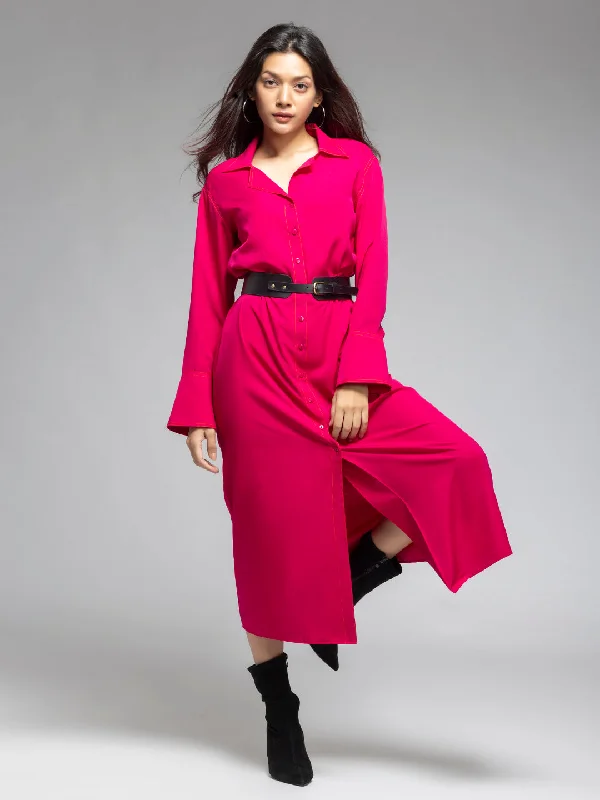 Huge Discounts This Week Svelte Shirt Dress Elegant Ensemble