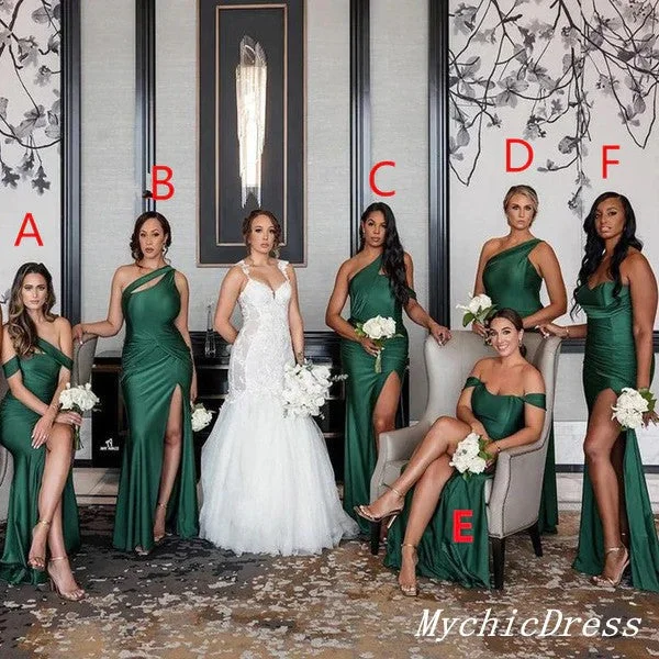 Limited Edition Roycebridal Mismatched Emerald Green Bridesmaid Dresses Mermaid Long Wedding Guest Dress Casual Weekend Relaxed Style