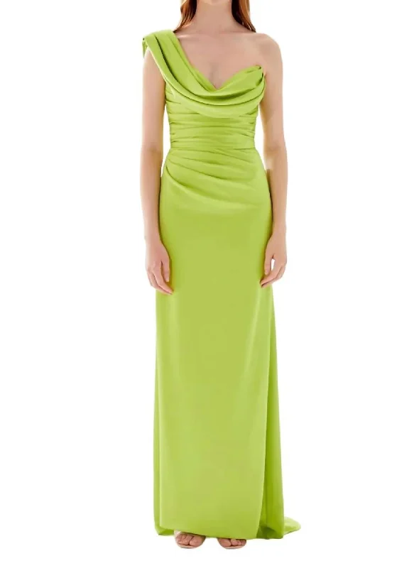 Hot Deals Prom Gown In Lime Statement Piece