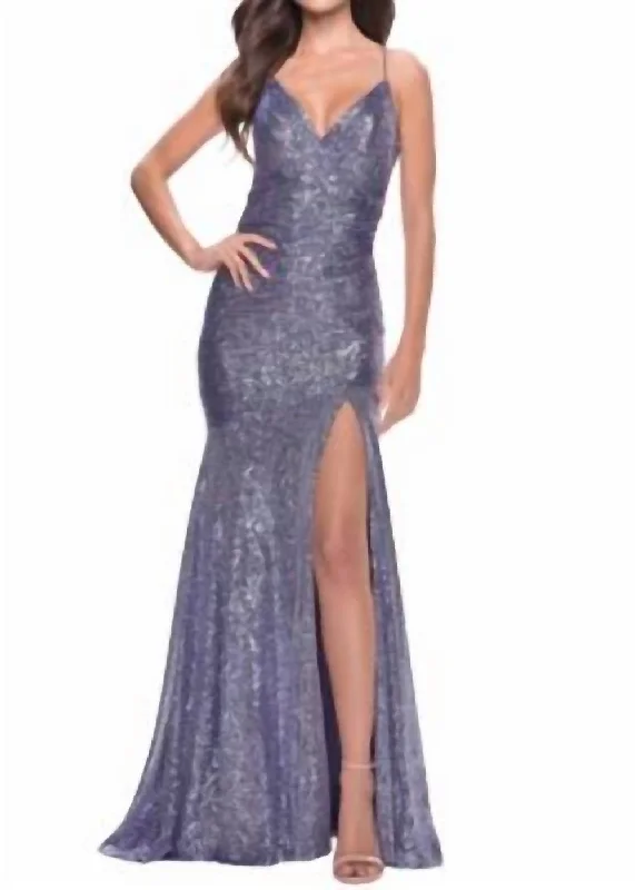 Cozy Comfort Style Sale Sequin Prom Gown In Lavendar Exquisite Craftsmanship