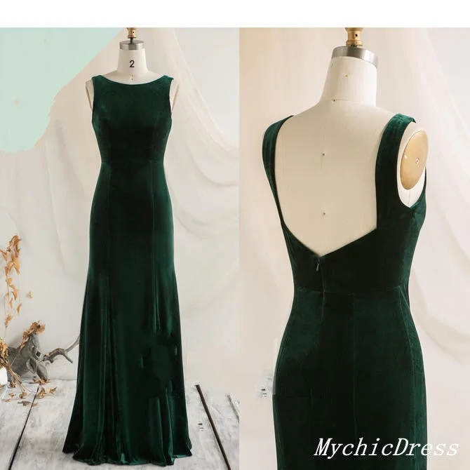 Casual Yet Chic Sales Roycebridal Winter Emerald Green Bridesmaid Dresses Velvet Mermaid Wedding Guest Dress Effortless Grace