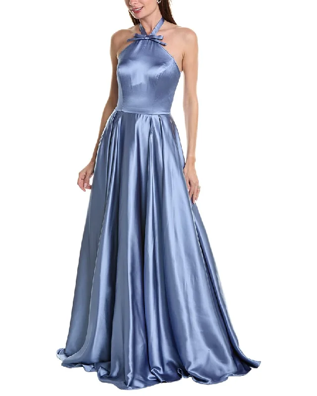 Exclusive Fashion Deals Rene Ruiz Halter Gown Save on Classic Elegant Styles