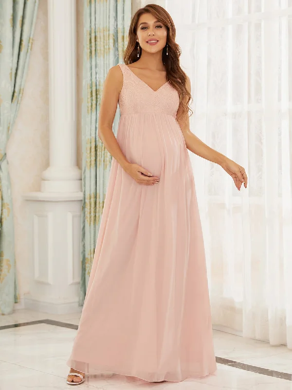 Sale Event, Prices Rock Deep V Neck A Line Sleeveless Wholesale Maternity Dresses Elevated Style