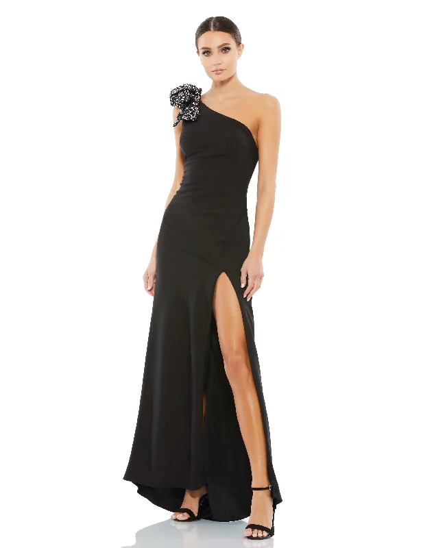 Limited Time Offers Sequined Bow One Shoulder Gown Classic Appeal