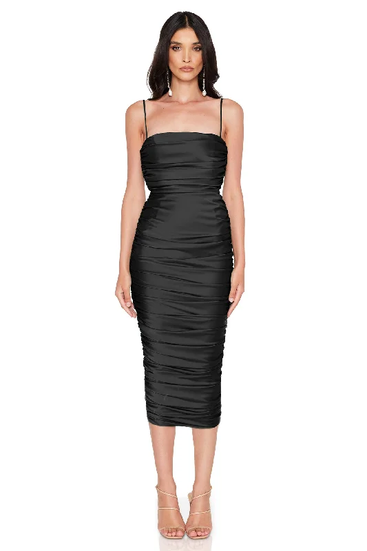 Sale Event, Prices Rock Nookie Pallisade Midi Dress - Black Polished Finish