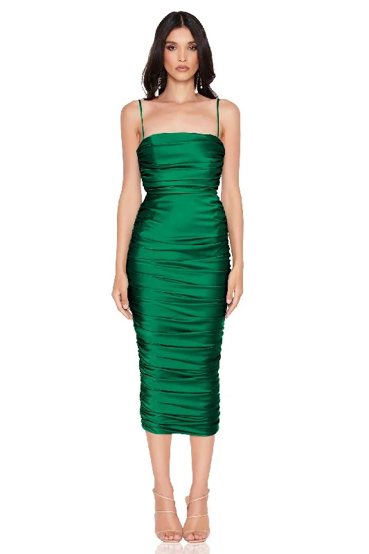 Seasonal Clearance Nookie Pallisade Midi Dress - Jade Casual Elegance