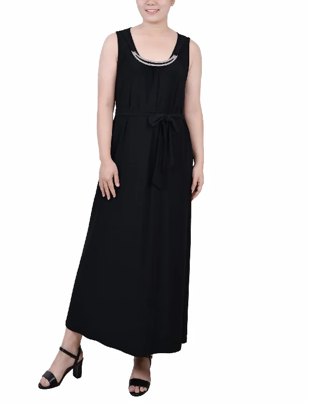 Sustainable Fashion Extravaganza Ankle Length Sleeveless Dress Minimalist Office - Ready Style