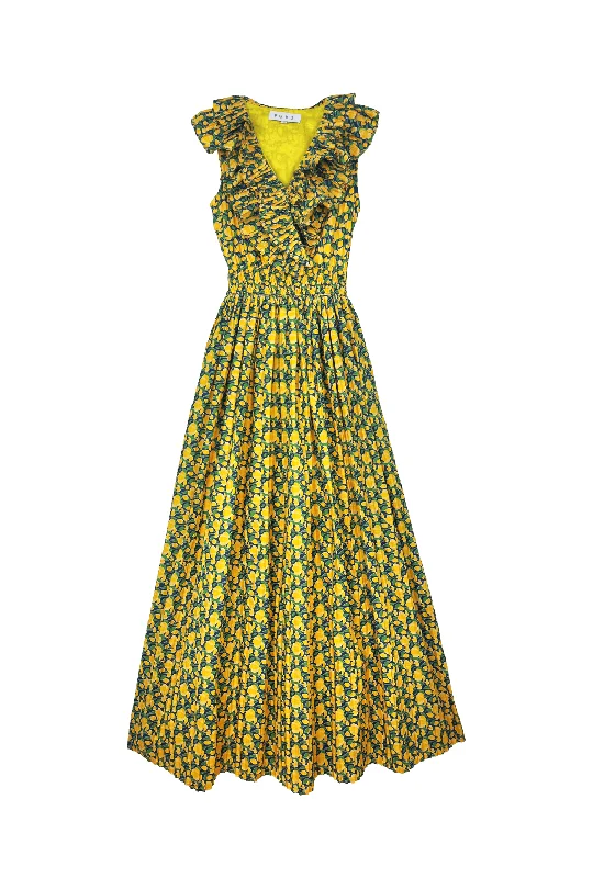 Contemporary Fashion Sale The Sleeveless Blanche Dress - Yellow Tulip Weekend Special