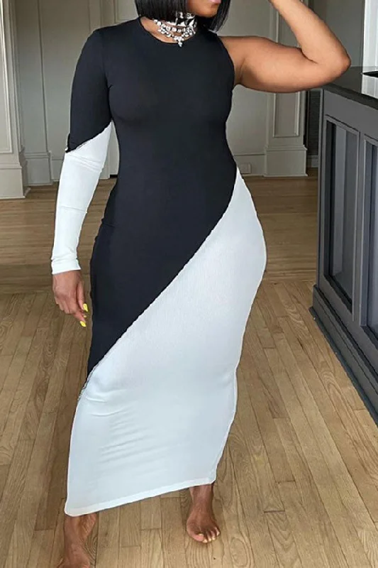 Modern Fashion Sale Hit Color Unusual Bodycon Maxi Dress Sleek Design