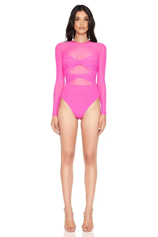 Limited Time Offer Nookie Intrigue Bodysuit - Candy Romantic Flair