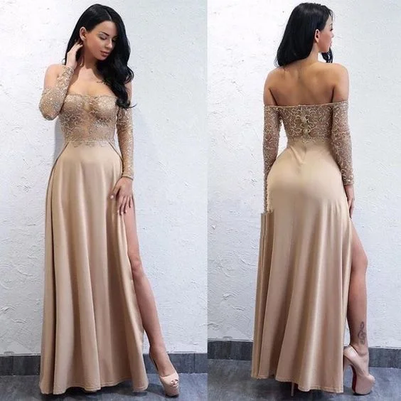 Urban Elegance Deals Sexy Long Sleeves Prom Dresses Illusion Bodice party dress cg5277 Playful Elegance