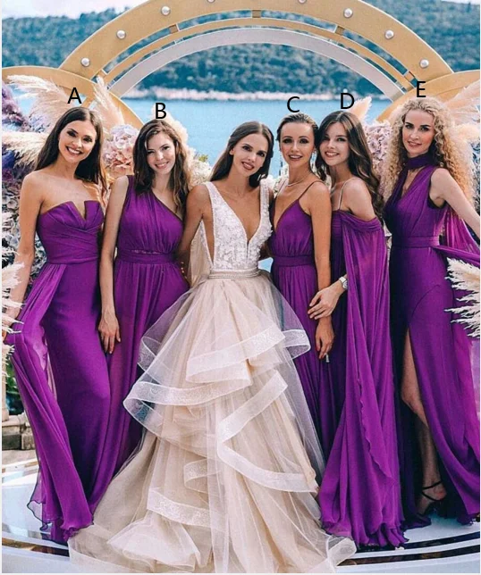 Chic Trends Unveiled Roycebridal Sexy Mermaid Multiway Purple Bridesmaid Dresses dresses Modern Romance