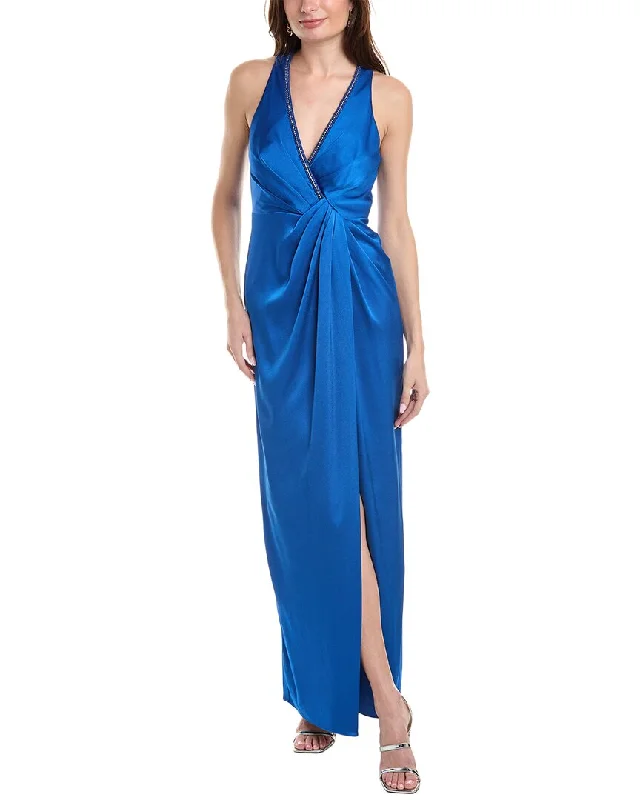 New Season Fashion Preview Sale Aidan Mattox Slim Column Gown Romantic Date - Night Ensemble