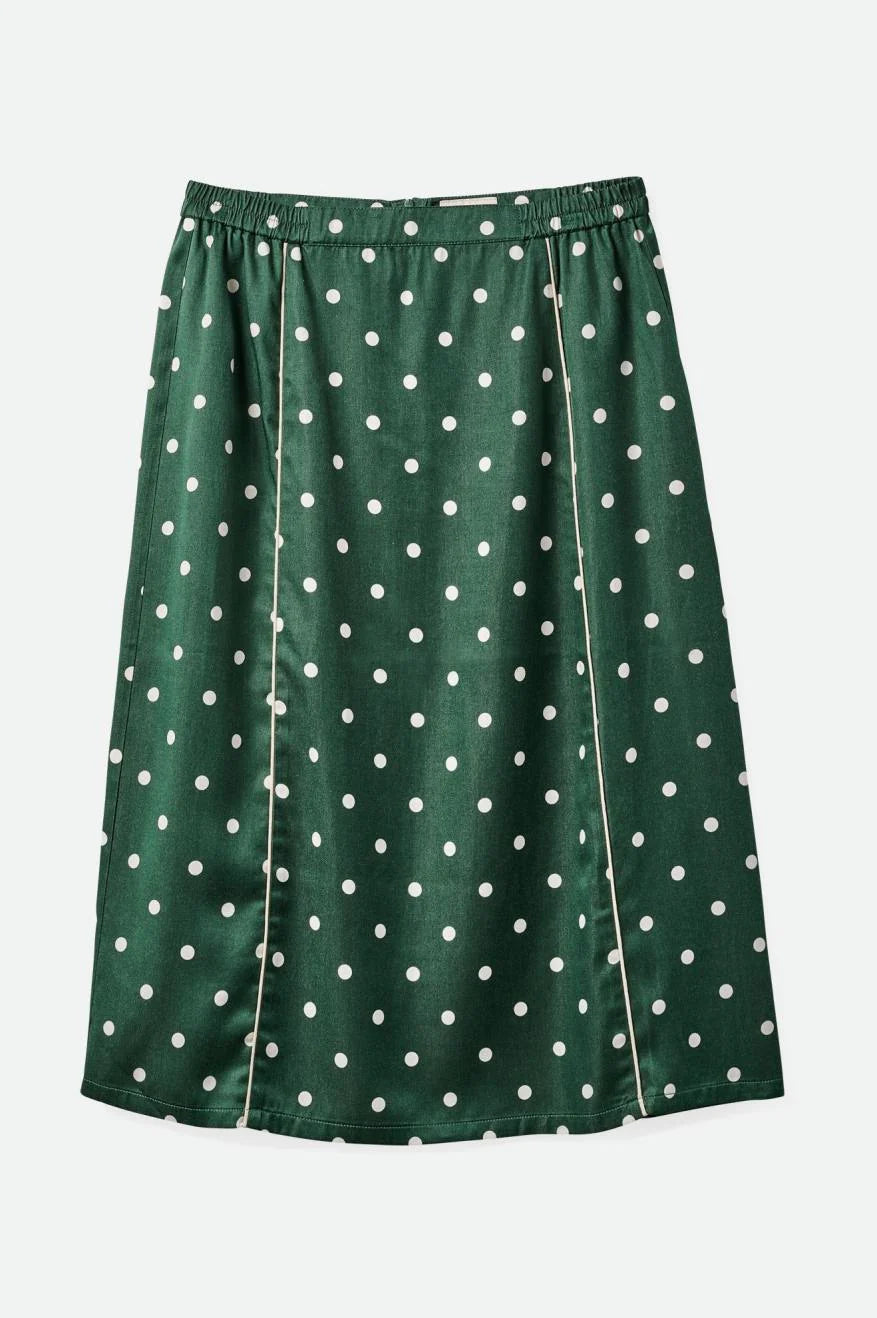 The Latest Fashion Trends Brixton Hyde Satin Midi Skirt - Pine Needle Boho Chic