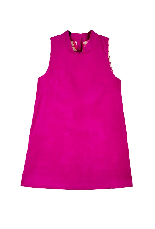 Smart Casual Deals Sleeveless Mod Dress - Fuchsia Final Clearance