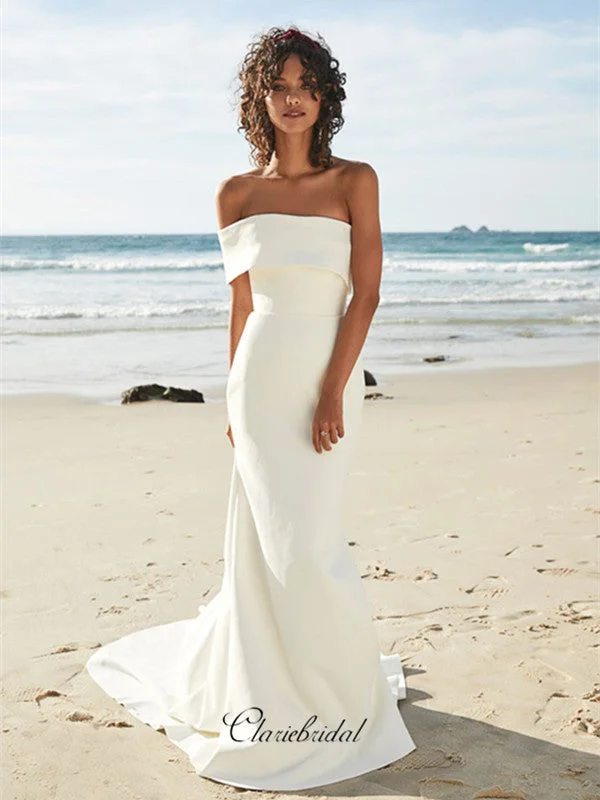 Contemporary Chic Promotions Off The Shoulder Elegant Wedding Dresses, Beach Bridal Gowns, Wedding Dresses Rustic Countryside Charm Look