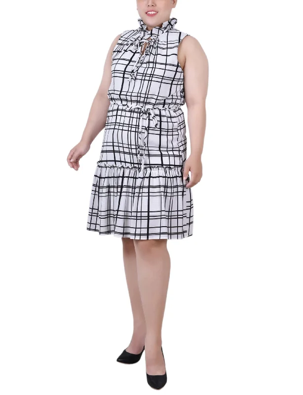 Discover Promotions Plus Size Sleeveless Tiered Dress Charming Silhouette