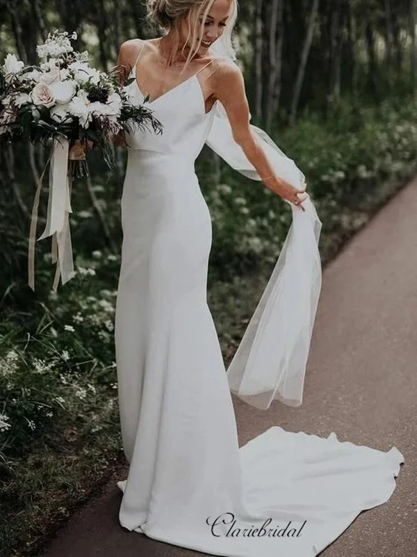 Trendy Looks On Sale Simple Design Wedding Dresses, Popular Good Price Wedding Dresses Effortless Style