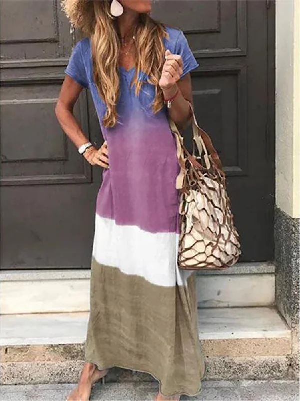 Chic Trend Collection Casual Loose Long T-Shirt Dress Elevated Style