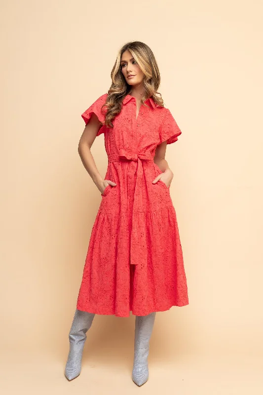 Browse Our Top Products Midi Shirt Dress - Paradise Pink Seasonal Trend