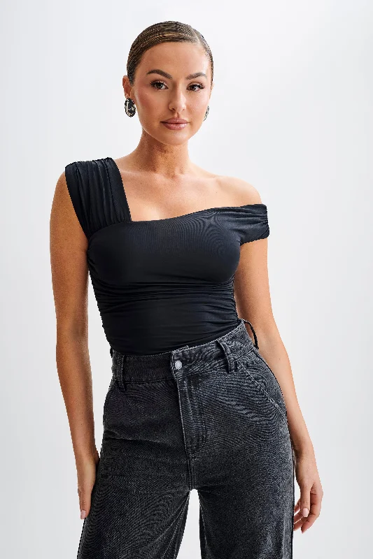 Hot Trends Nicki Cut Out Sleeveless Top - Black Subtle Sophistication