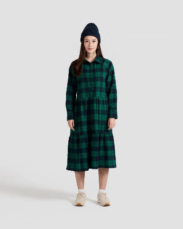 Athleisure Style Sale Lillooet Flannel Plaid Flared Shirt Dress Bold Patterns