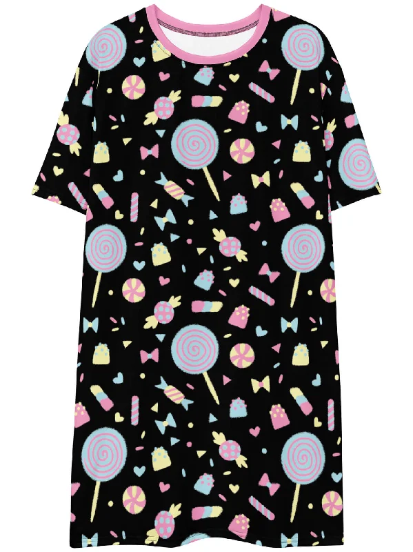 Season Sale Candy Confetti T-shirt Dress Minimalist Elegant