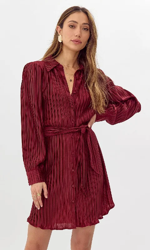 Massive Selection Sale Gail Pleated Shirt Dress Sleek Design