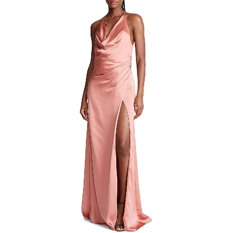 Bid Farewell To The Old Season Sutton Womens Satin Drapey Evening Dress Vintage Look