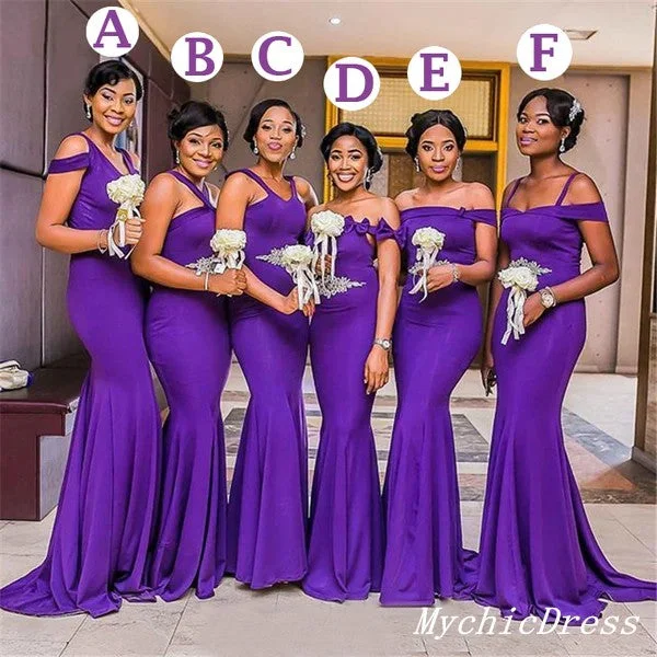 Statement Fashion Offers Roycebridal Multiway Purple Bridesmaid Dresses Mermaid African Cheap Long Wedding Party Dresses Y2K Nostalgic Fashion Look