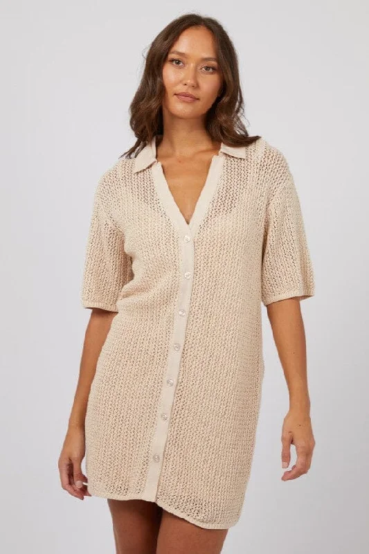 Quick Grab Deals Sadie Shirt Dress - Natural Effortless Grace