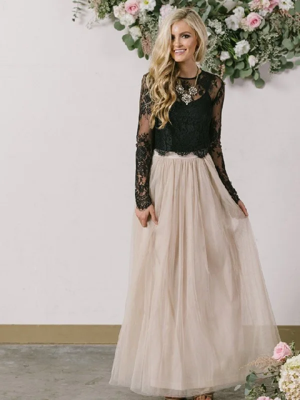 Shop Sale Items Long Sleeve Lace Black Prom Dress   cg11721 Dreamy Aesthetic