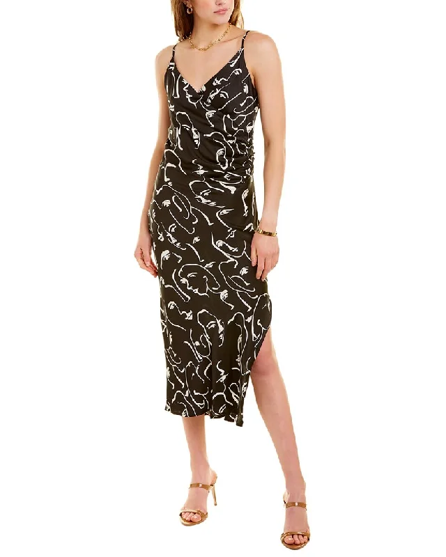 Stupidly Low Prices en saison Satin Print Maxi Dress Hollywood Glam Award - Show Style